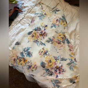 Floral Dress open back spaghetti straps polyester